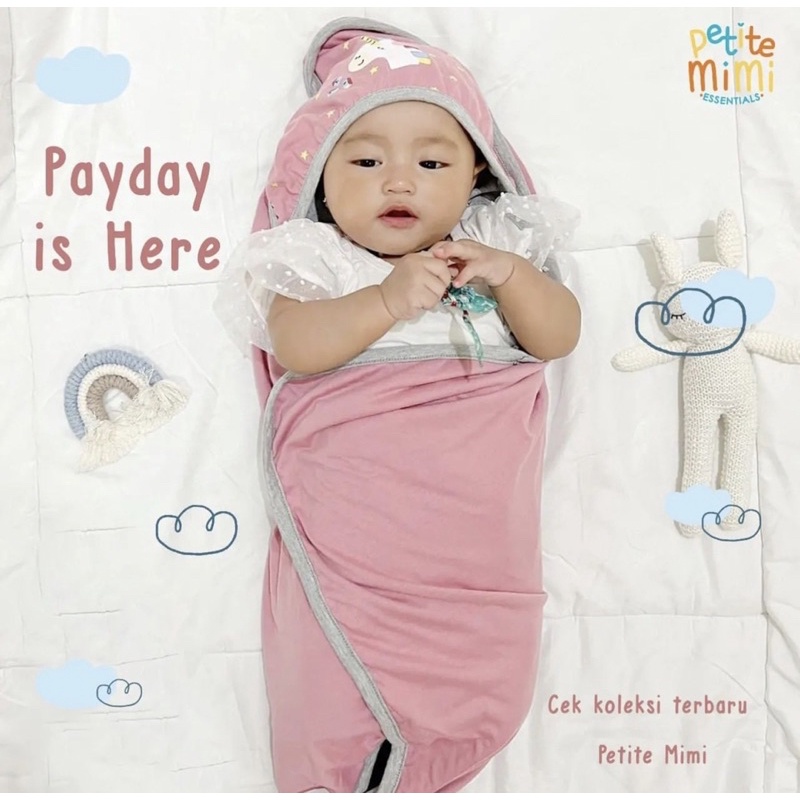 Petite Mimi Selimut Topi Baby Hoodie Blanket New / Selimut Baby / Blanket