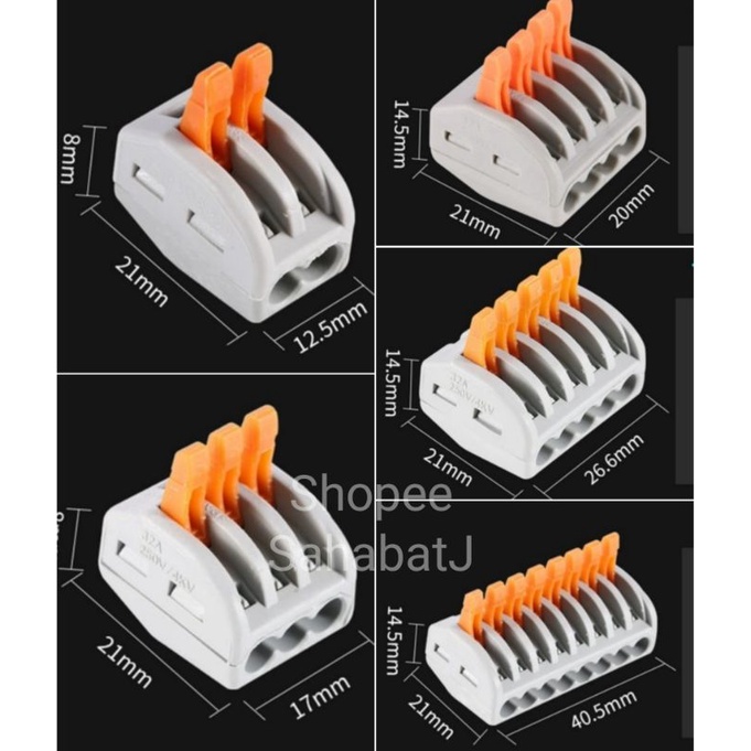 Konektor Kabel wago PCT-2/3/4/5/8 pin / Universal Wire Connector Terminal