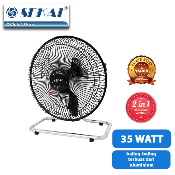 SEKAI Metal Fan 10 Inch HFN1060 Kipas 2in1 Lantai Dinding HFN 1060