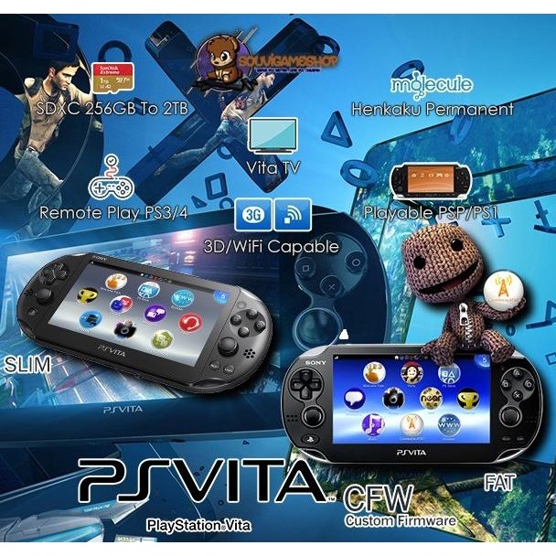 PALING MURAH  PSVita / PS Vita Fat CFW Henkaku + MC 64GB FULLGAME