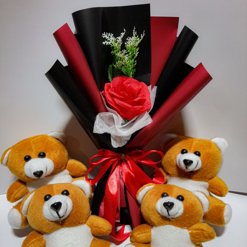 BUKET BUNGA PREMIUM SINGLE ROSE | BUKET BUNGA WISUDA | BUKET BUNGA MURAH