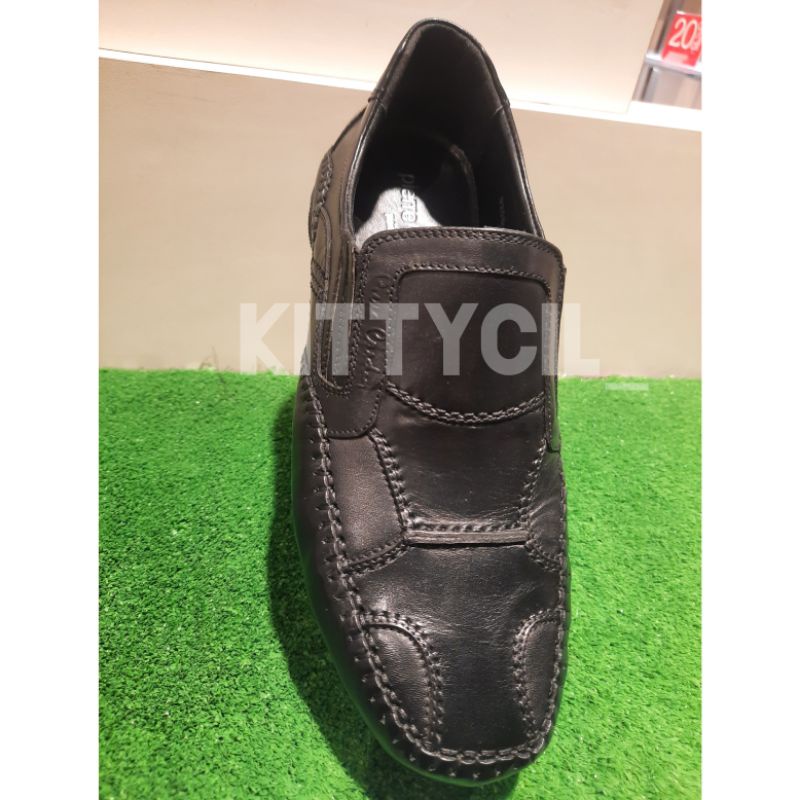 SEPATU CASUAL SEMI FORMAL PIERRE CARDIN ORIGINAL KULIT ASLI BLACK.