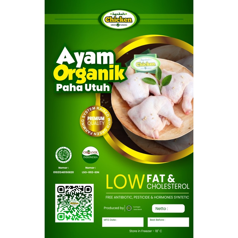 

Paha Utuh Ayam Organik BERKAH CHICKEN ORGANIK Ayam Herbal/Ayam Probiotik