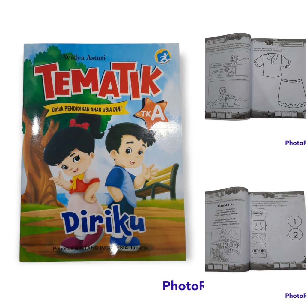 Paket isi 8 Buku Tematik TK A Kurikulum 2013 Bintang Indonesia - TBS