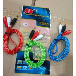 Kabel Aux AV 2in 1 Kabel Audio Jack 3.5mm AV 2in 1