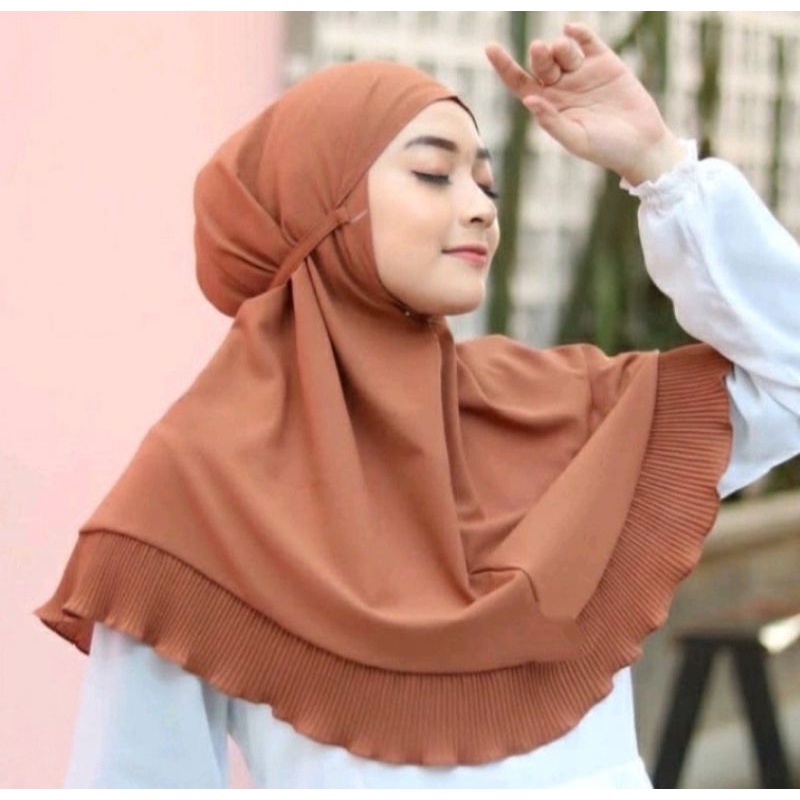 Jilbab Bergo Maryam Plisket Diamond