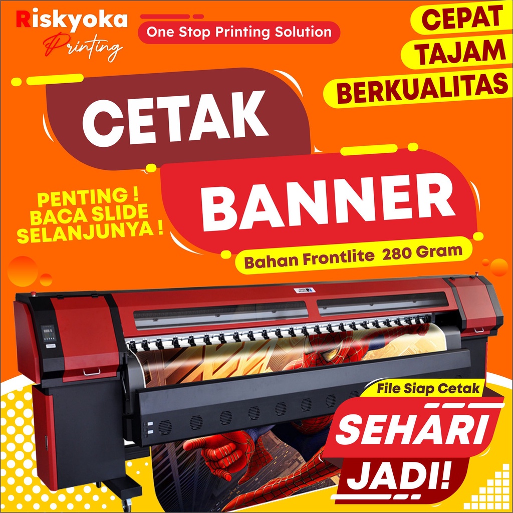 Jual Cetak Banner Spanduk Baliho 280 Gram Tajam Pekat Sehari Jadi Shopee Indonesia 6581