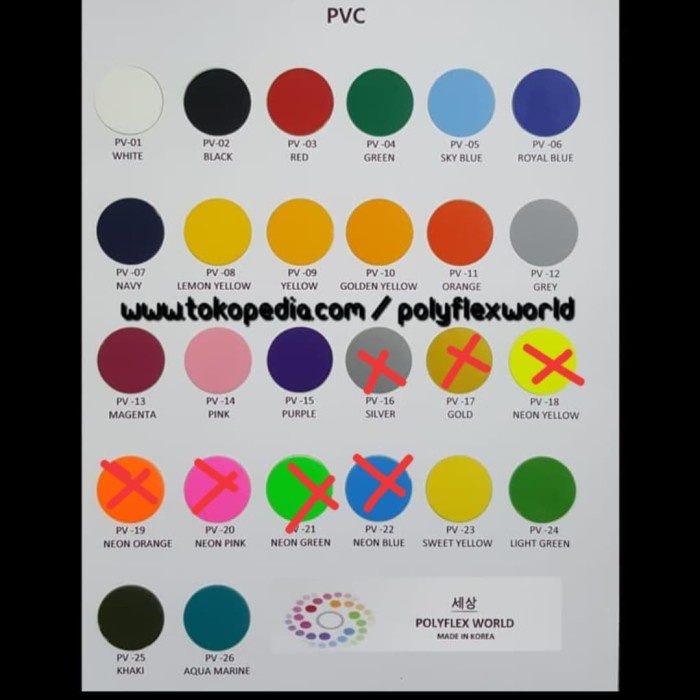 Poliflex / Polyflex Korea - PVC basic colour