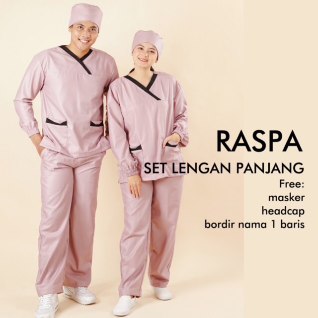 Setelan Baju  jaga  Baju  OK Scrub Dokter  Lengan Panjang 