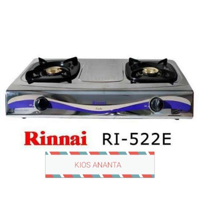 Kompor Gas Rinnai Dua Tungku  RI-522E