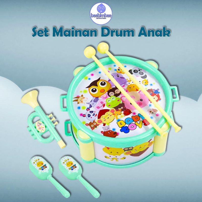 Set Mainan Anak Drum Perkusi