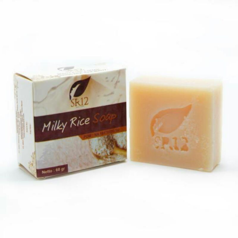 MILKY RICE SOAP SR12/SABUN PEMUTIH HERBAL SR12/SABUN WAJAH BERMINYAK TERMURAH