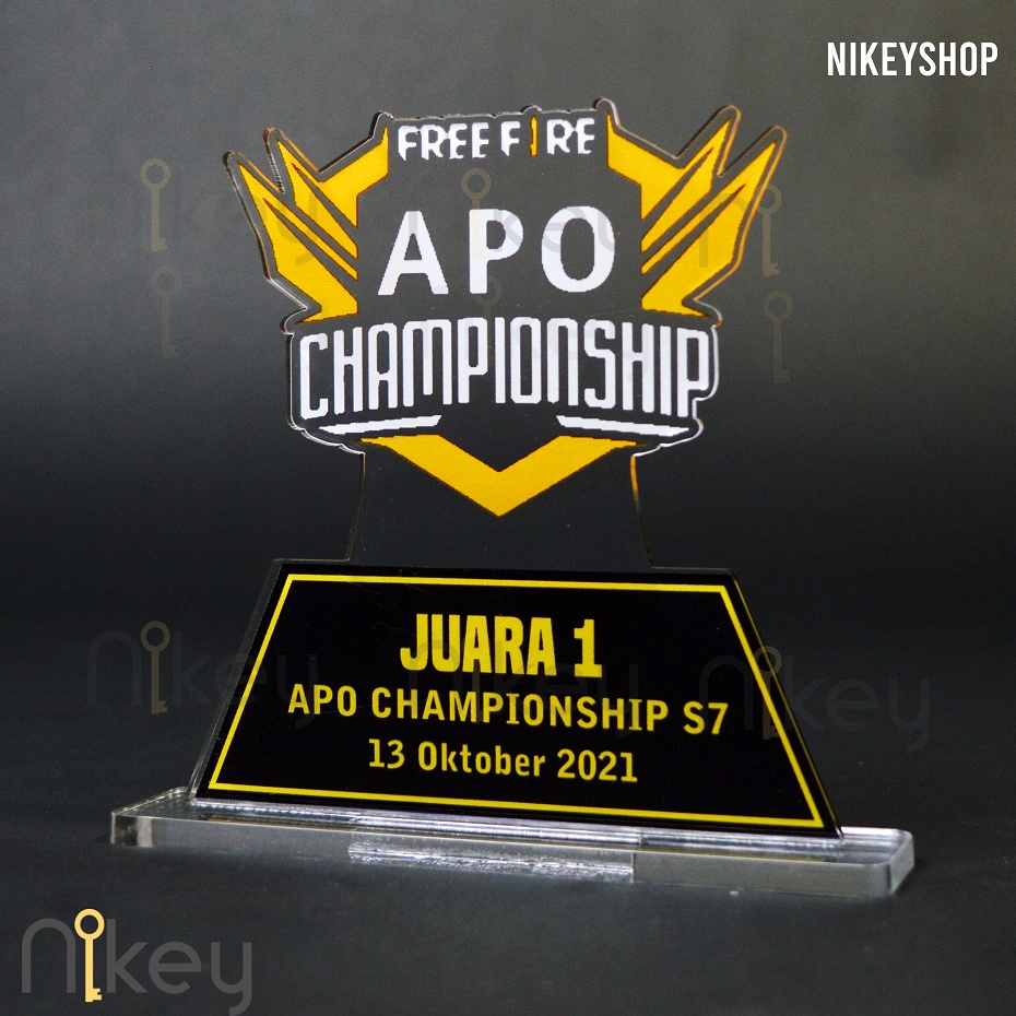 Plakat Akrilik Esports, Piala Custom, Plakat Turnament, Plakat Juara Game PUBG