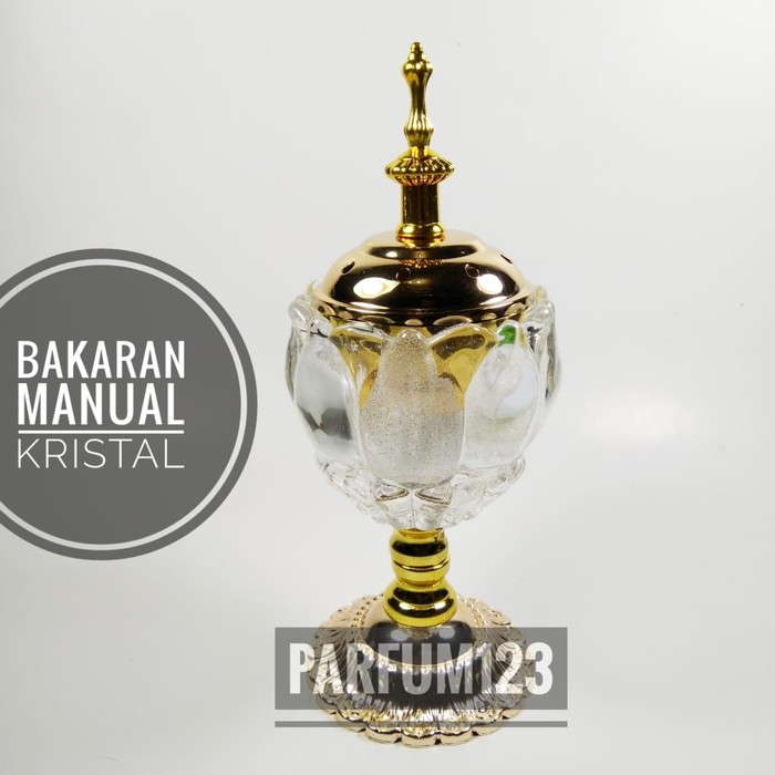 Dijual Tempat bakar buhur manual kristal - AROMATERAPI - Mabkhara - Incence Limited