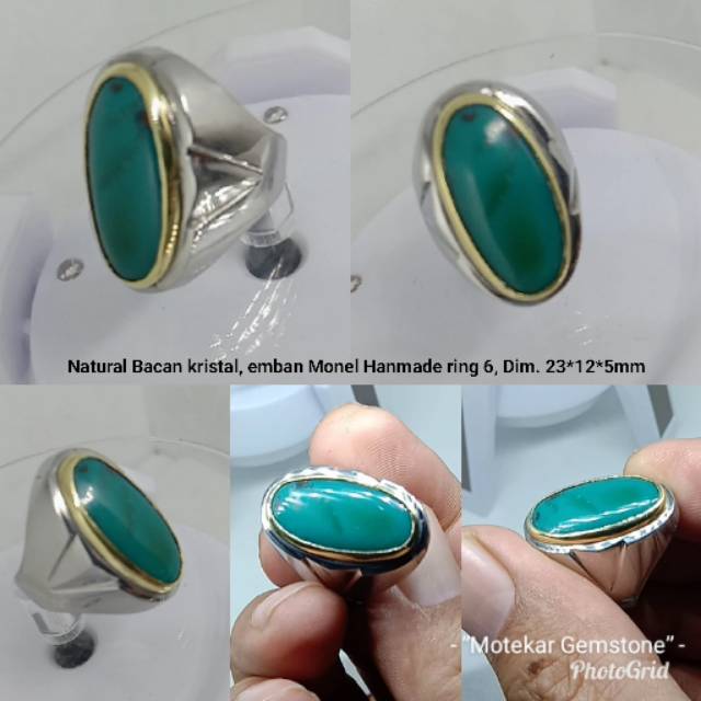 Bacan doko mjio kristal emban monel hanmade ring 6