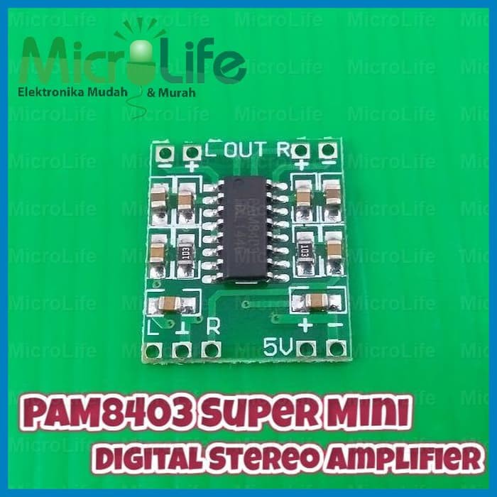 PAM8403 Super Mini Digital Stereo Amplifier