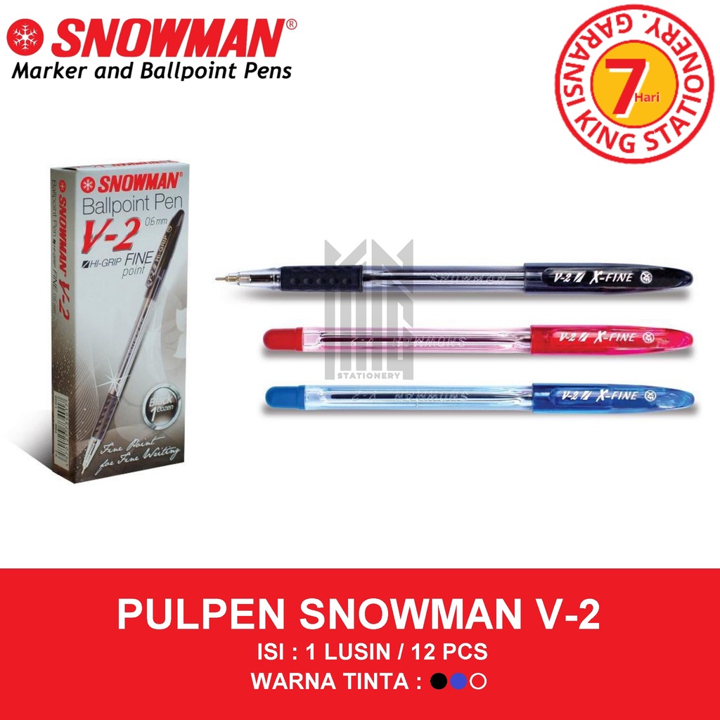 

PULPEN SNOWMAN V2 HITAM/BIRU/MERAH