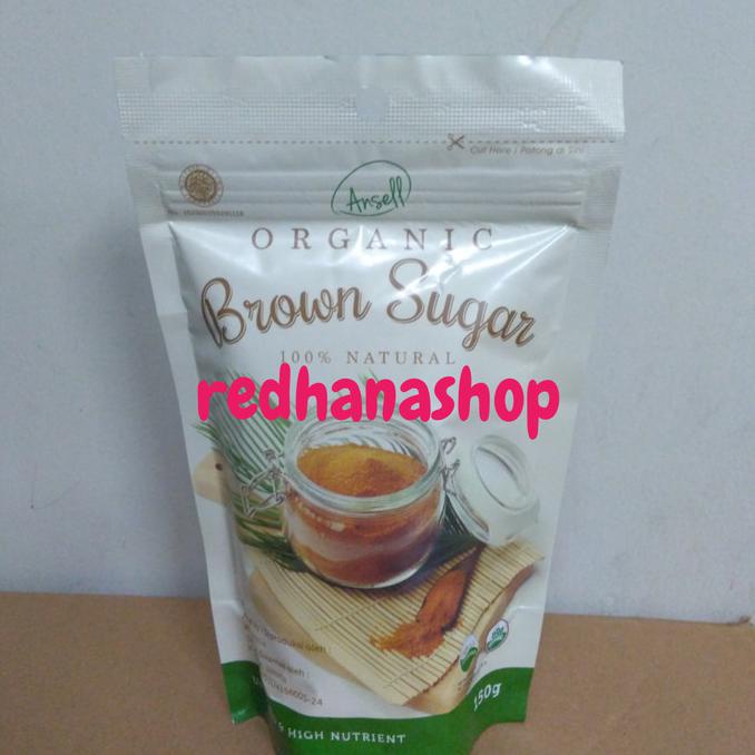 

[[BISA COD]] ansell organic brown sugar 150gr SPECIAL Kode 289