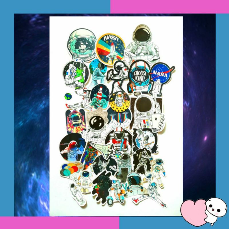 

stiker tumblr astronot / stiker tumblr / stiker astronot / isi 30pcs