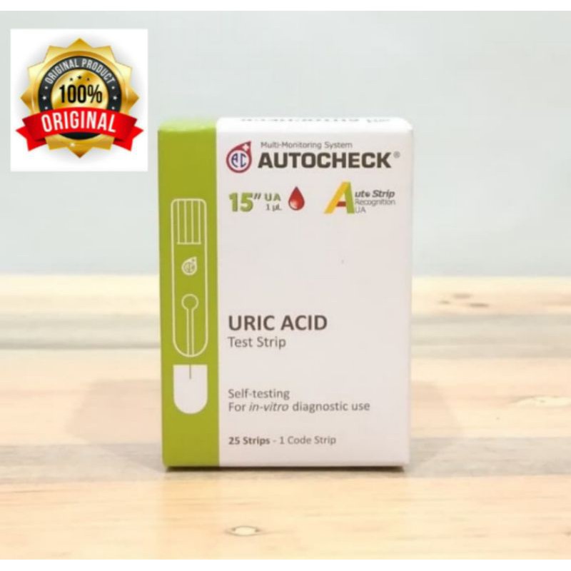 STRIP AUTOCHECK Asam urat uric acid stik UA - isi 25 strips