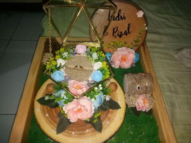 Jewelry Set Tempat Mahar Perhiasan Tempat Cincin Rustic Tempat Maskawin Rustic