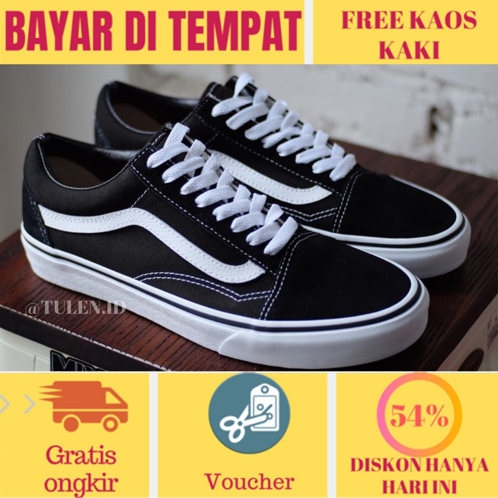 Sepatu VANS CATUR Kotak Putih sneakers Anak Pria Wanita Cewe Laki Perempuan Murah Grosir sekolah