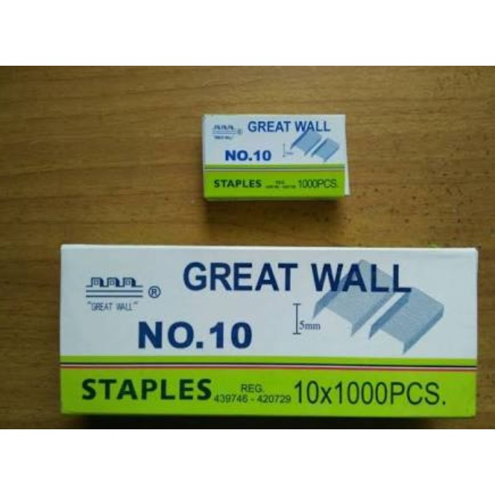 10 Pak kecil Isi Stapler Great Wall No. 10 - Staples Kecil