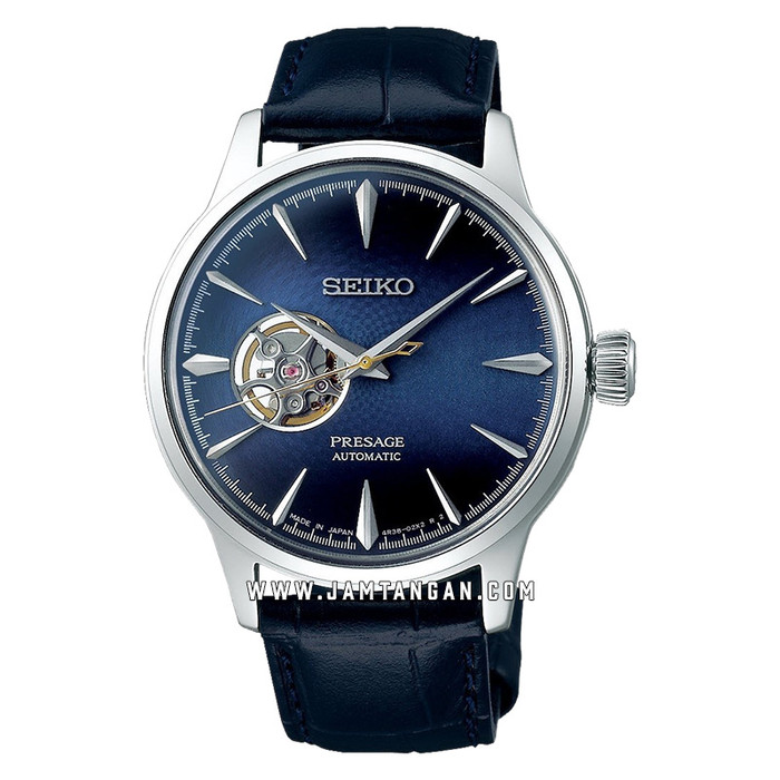 Seiko Presage SSA405J1 Cocktail Blue Moon Open Heart Dial Black