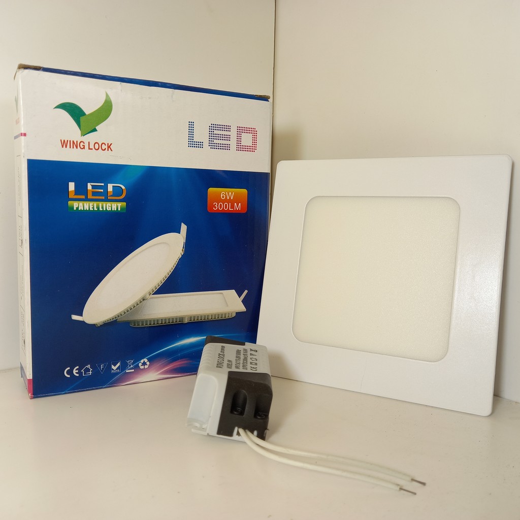 LAMPU DOWNLIGHT LED 6 WATT KUNING LAMPU PANEL LED 6w TIPIS SEGI 4 INBOW