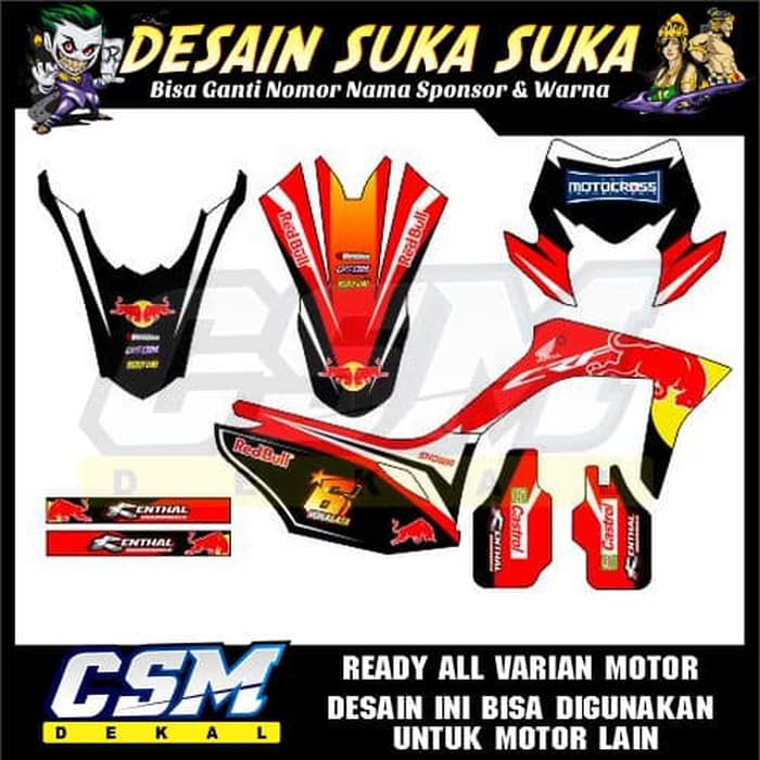 37 DEKAL DECAL MOTOR  CRF  150 L STIKER STICKER  STRIPING 