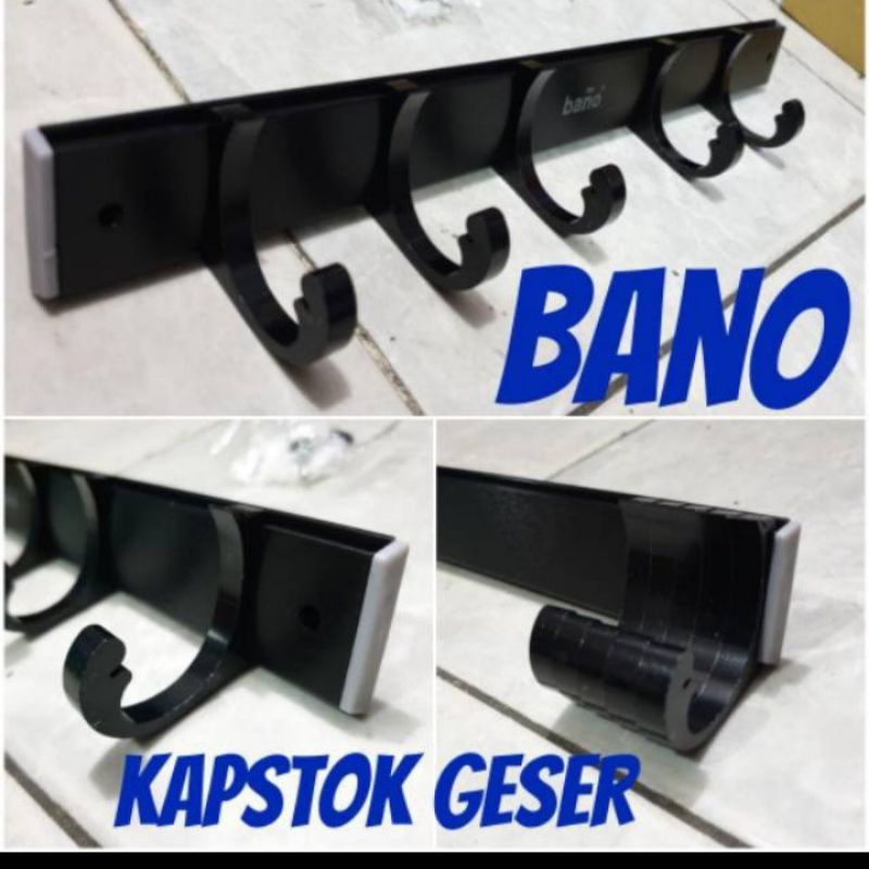 BANO Gantungan Kamar mandi 40 cm/Kapstok Geser/Kapstok Black/Gantungan Kamar Mandi