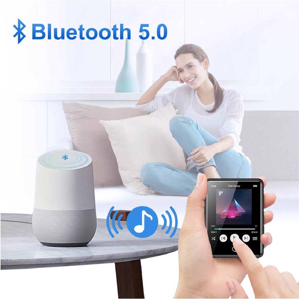 RUIZU M17 Full Touch Screen MP3 Player Bluetooth 5.0 16GB Music Player E-book With Dictionary