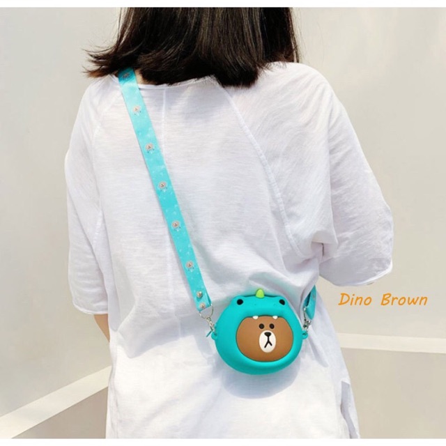 Tas Handbag Bahan Silikon Motif Hello Kitty / Doraemon / Micky / Totoro untuk Anak