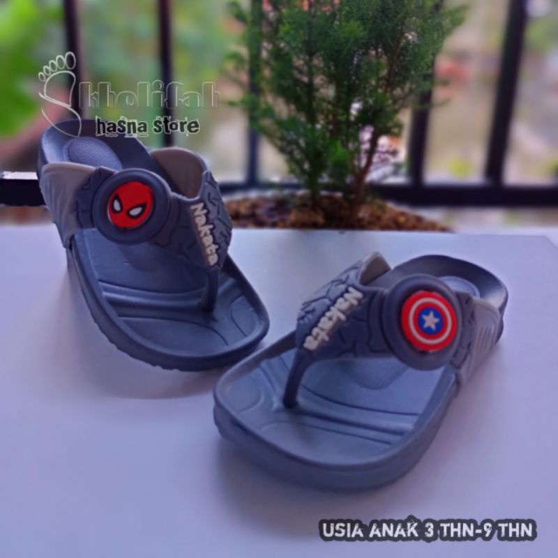 SANDAL JEPIT ANAK LAKI-LAKI LOGO AVENGERS 24-29&amp;30-35 (5b/c)