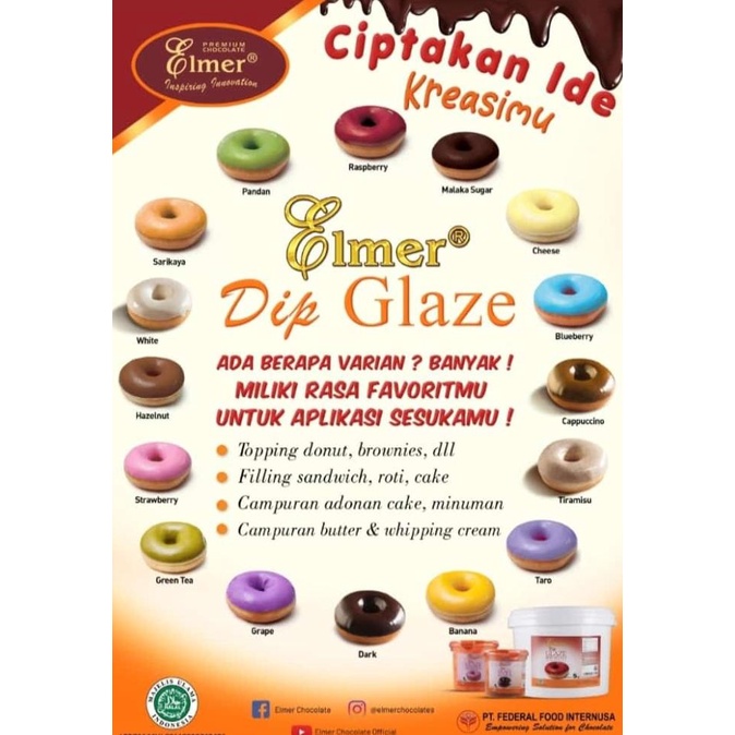 

Elmer Vista Dip Glaze Cappucino 1kg TERJAMIN Kode 57