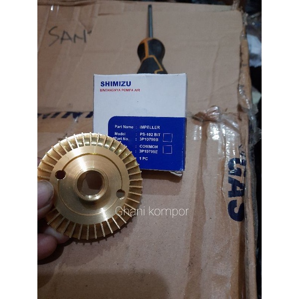 Shimizu -Kipas kuningan impeller Pompa air Shimizu Original