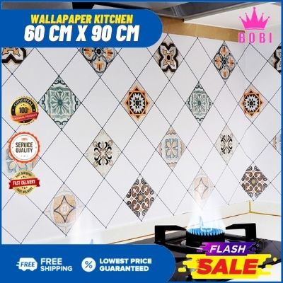 Wall Sticker Dapur Aluminium Foil Anti Minyak &amp; Air 60x90cm - Wallpaper Sticker Dapur &amp; Kamar Mandi