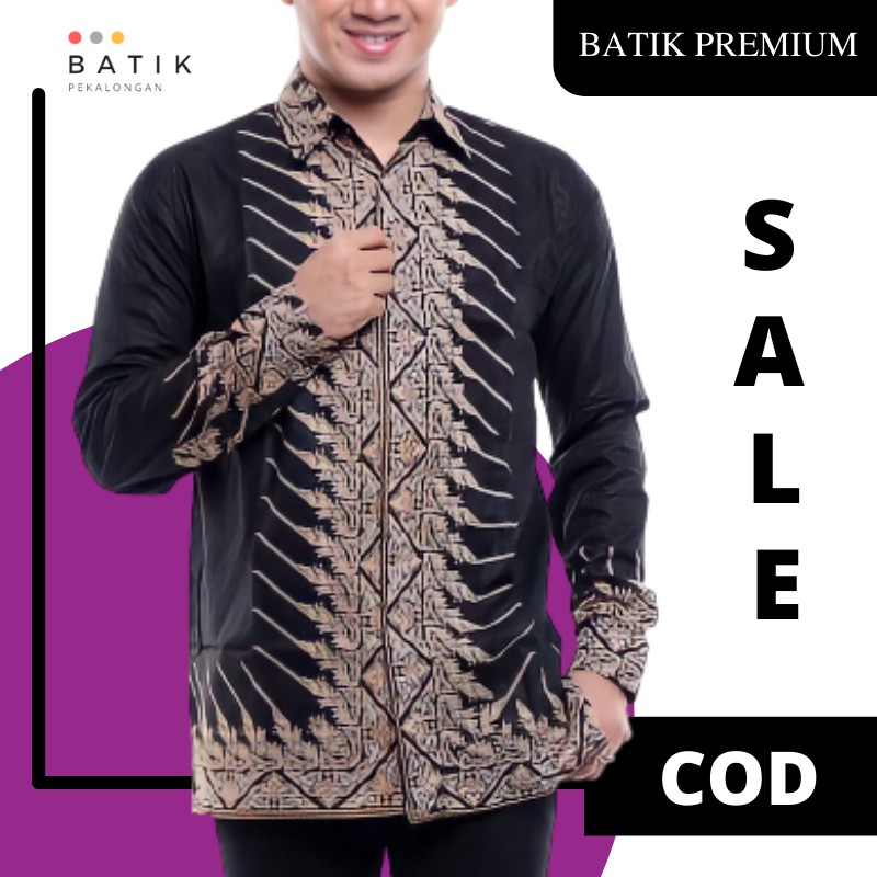Batik Pria Lengan Panjang Motif Jokowi