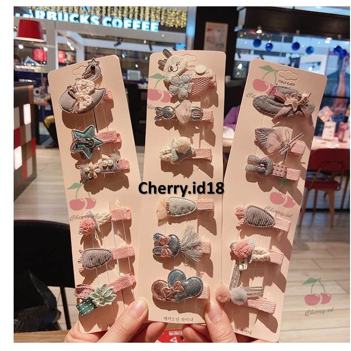 Cherry COD Jepitan Rambut Anak Import / Japit Rambut Anak-Anak / Aksesoris Pita Rambut Bayi Korea Lucu PT05