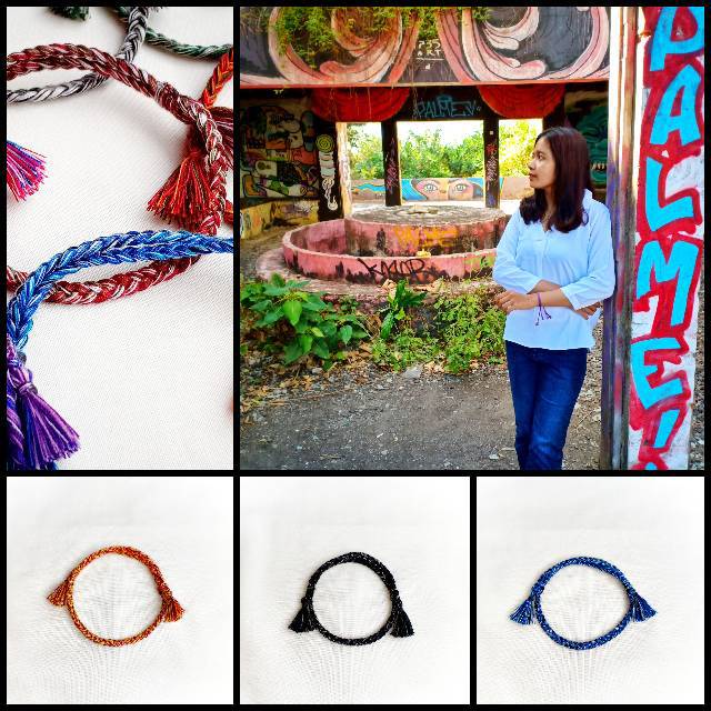 Simple Fushion Bracelet / Gelang Jalin / Gelang Warna Warni / Gelang Couple /Gelang Kaki / Craft Dewata