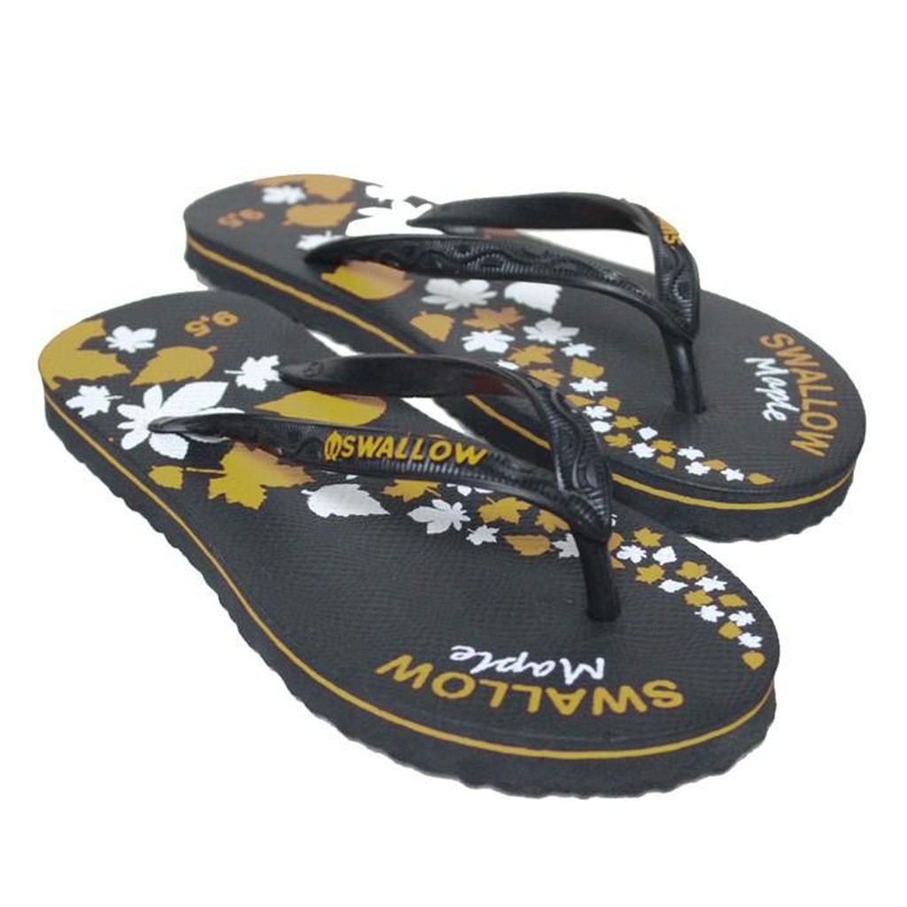 SANDAL JEPIT SWALLOW BLACK PEARL & MAPLE-MAPLE/KUNING( 9,5 )