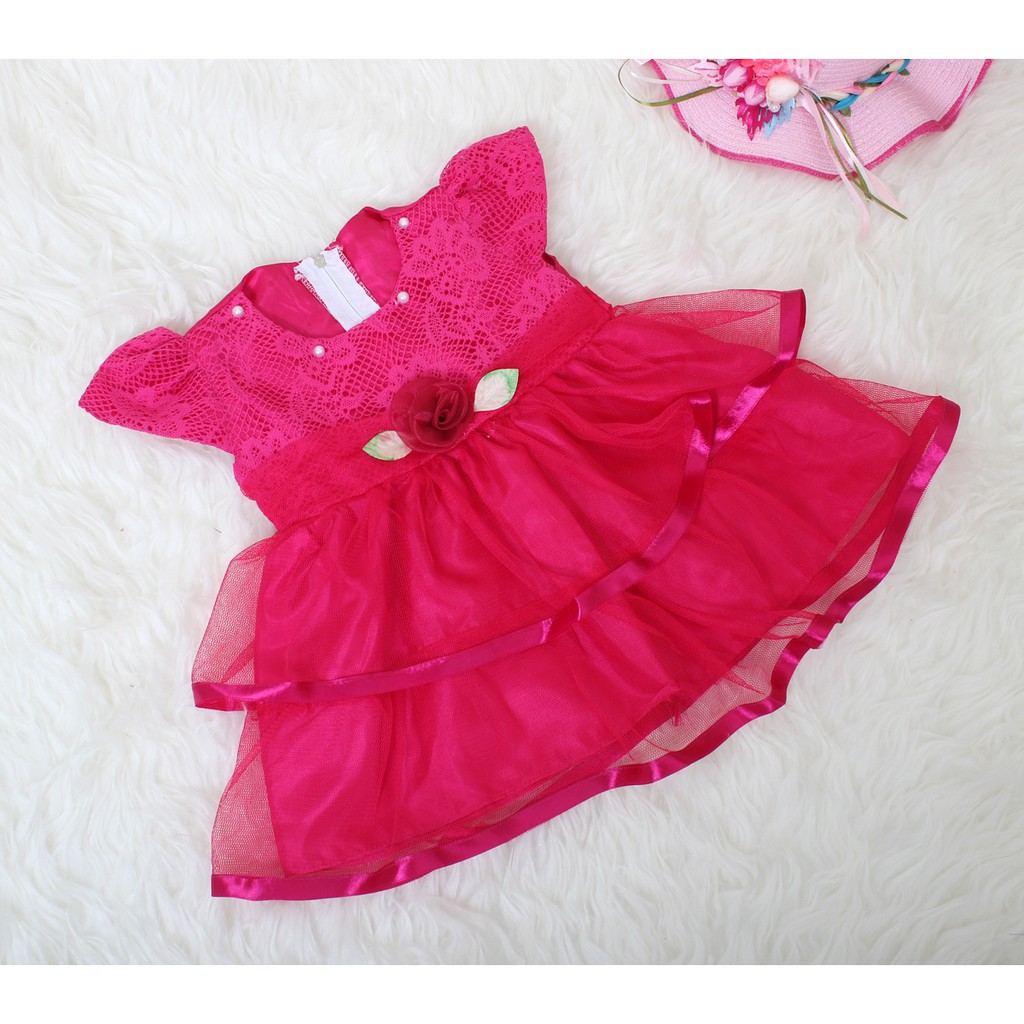 Dress Kids Dahlia/Baju Terusan Dress Anak Bayi 1th/Pakaian Anak Bayi Perempuan/Gaun Pesta Anak Kecil