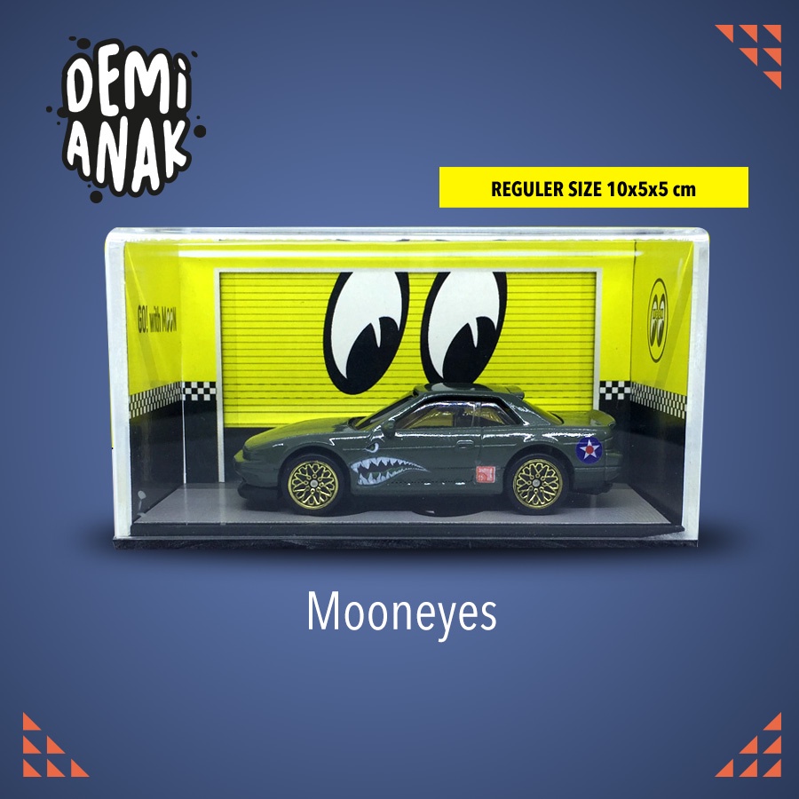 Box Akrilik Diecast Mooneyes Kuning Hitam