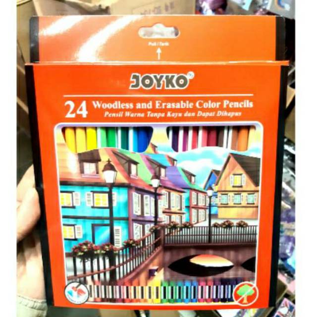 

PENSIL WARNA JOYKO 24 WARNA BISA DIHAPUS ORI ERASABLE