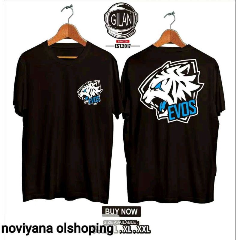 baju kaos tshirt distro EVOS ESPORT evos ml mobile lengend terlaris
