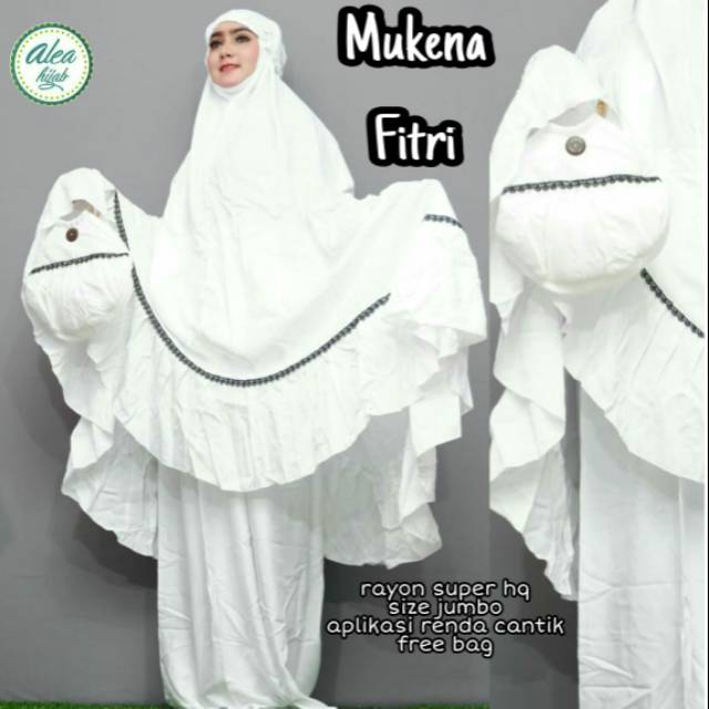 Mukena Fitri dan Raudhah mukena List renda cantik mukena putih