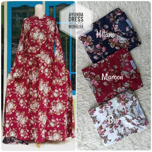 Gamis Wolfis Monalisa Premium Size S M L XL