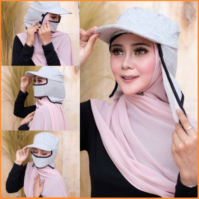Topi masker masker kain masker scuba masker isi tissu topi cewek topi cowok topi pancing