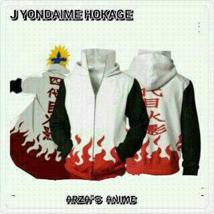 SWEATER  COSPLAY NARUTO (HOKAGE YONDAIME PUTIH)