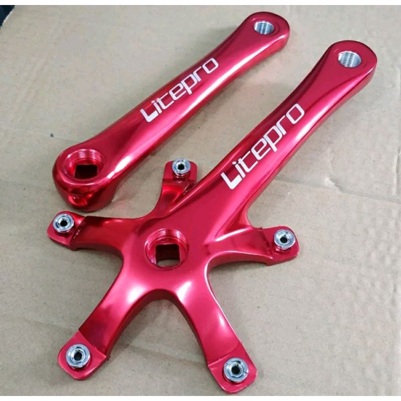 CRANK ARM LITEPRO - CRANK SEPEDA SELY - CRANK ARM SEPEDA LIPAT - CRANK ARM LITEPRO BB KOTAK BCD 130